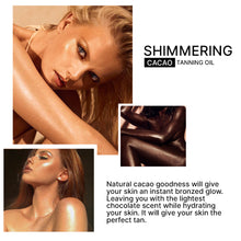 Load image into Gallery viewer, ZPM Cacao Shimmering Tanning Oil SPF15