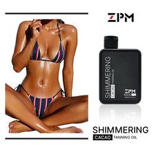 Load image into Gallery viewer, ZPM Cacao Shimmering Tanning Oil SPF15