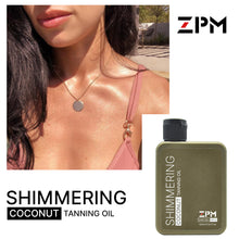 Load image into Gallery viewer, ZPM Coconut Shimmering Tanning Oil SPF6
