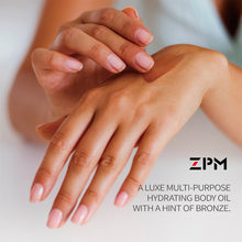 Load image into Gallery viewer, ZPM Rose Gold Shimmering Body Oil丨Illuminizing Natural Dry Oil With Shiny Particles | Leaves The Skin Glowing & Enhances a Golden Tan | Luxurious Feel