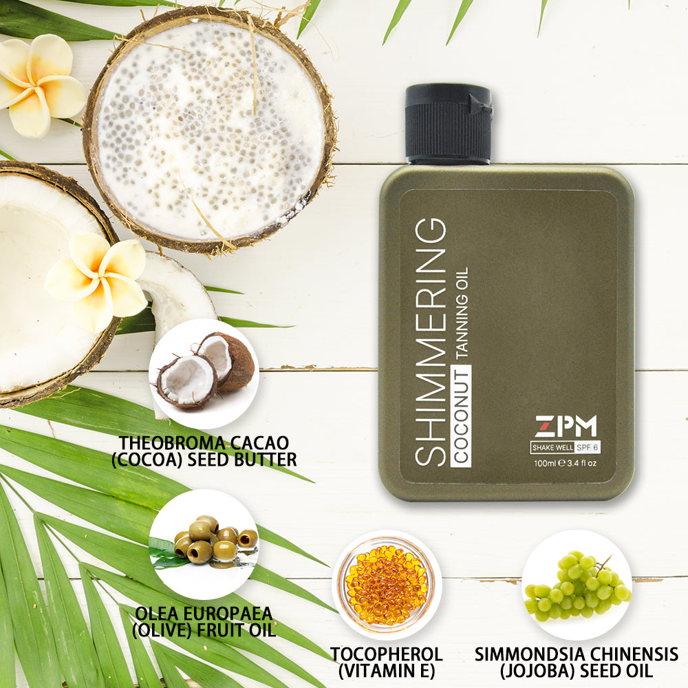 ZPM Coconut Shimmering Tanning Oil SPF6 - Natural Minerals