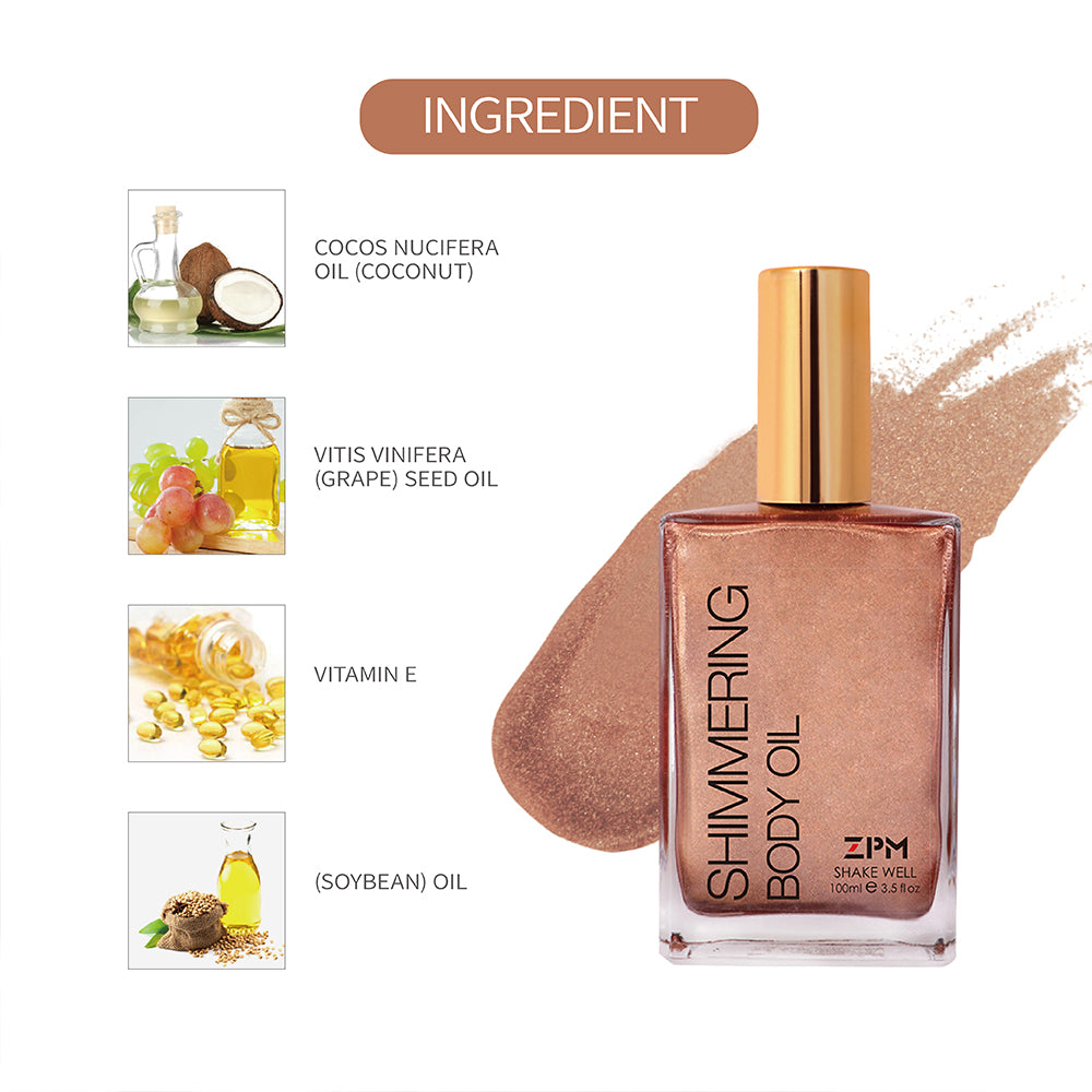XIFEPFR Bronze Gold Body Shimmer Oil – Glanzöl Für Körper, Mit Goldenem Schimmer